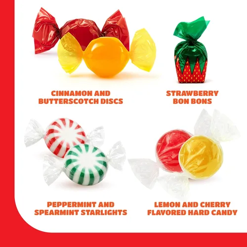 Vista 5 de Paquete surtido a granel de 3 libras de dulces macizos tradicionales de Arcor, canela de Brach's y de sabores de frutas Bonos de fresa, canela
