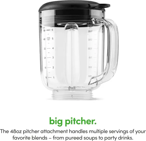 Vista 7 de Magic Bullet - Licuadora Combo, Jarra de 48 oz, Taza de Mezcla, Dial de Velocidad Simple – MBF50200AK