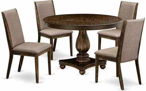 Vista 18 de East West Furniture F2LA7-716 Juego de comedor, mediano