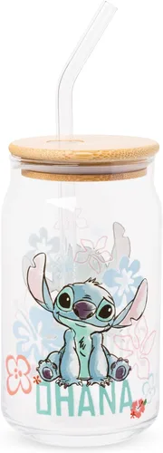 Vista 23 de Silver Buffalo Disney Alice in Wonderland Tarro de vidrio con tapa de bambú y pajita de vidrio, 16 onzas
