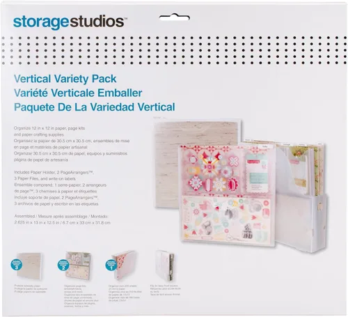 Vista 5 de Storage Studios - Archivos de papel, paquete de 3, 12.75 x 12.95 x 0.13 pulgadas, transparente (CH92602)