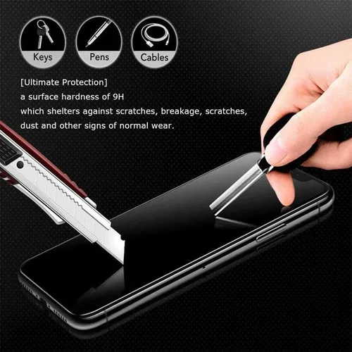 Vista 7 de Funda de teléfono para Umidigi Bison 2 Pro (6.5 pulgadas) con 1 protector de pantalla de vidrio templado, funda de silicona suave negra anticaída