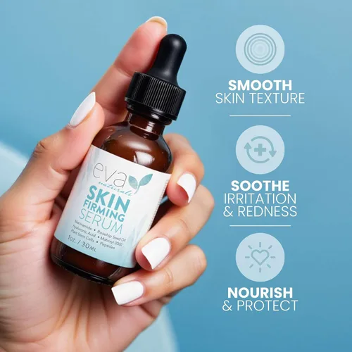 Vista 2 de Eva Naturals Suero reafirmante de la piel de (1 oz), suero de día o noche reafirma instantáneamente la piel suelta y afina las arrugas