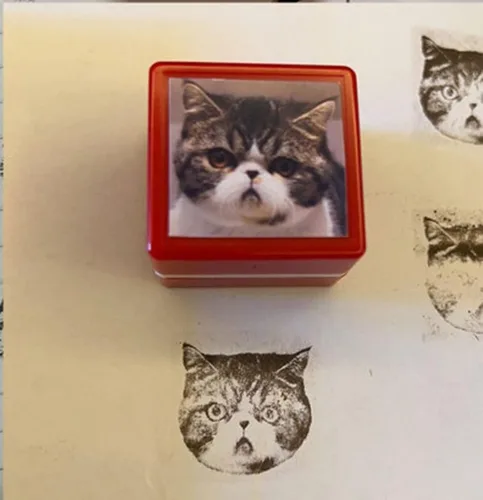 Vista 9 de Sello de retrato de mascota hecho a medida, sello personalizado para mascotas, idea de regalo, amante de los animales, sello de tinta personalizado