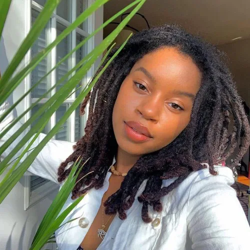 Vista 21 de Loc - Extensiones de cabello humano de 0.2cm de ancho, 4 pulgadas, 10 hebras de color negro natural, completamente hechas a mano, permanentes, se