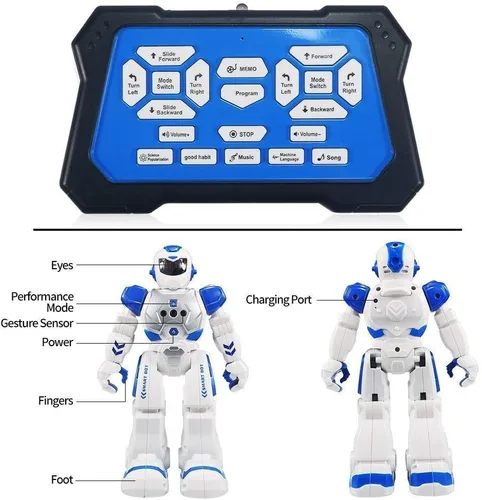 Vista 4 de Robot de control remoto para niños, sensor de gestos intelectuales, robots programables con controlador infrarrojo, juguetes de educación temprana