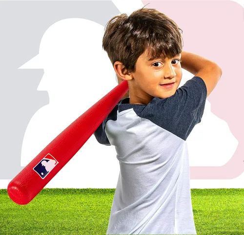 Vista 7 de Franklin Sports MLB Kids Baseball Bat and Ball Set - Lightweight 30" Youth Plastic Bat - Multiple Colors Rojo