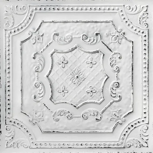 Vista 34 de DCT04 Elizabelthan Shield - Azulejo de techo de PVC de 2 x 2 pies (cubiertas / 200 pies cuadrados), gris pardo antiguo, 50 piezas Antique taupe