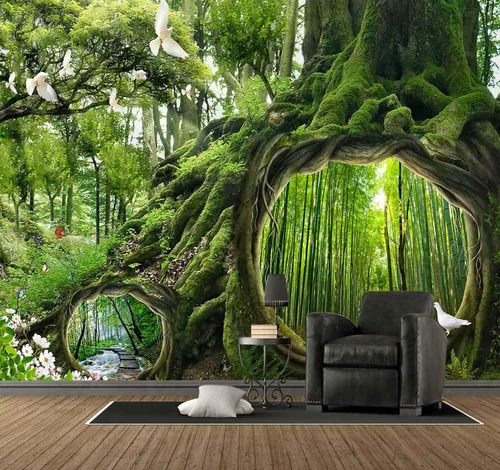 Vista 32 de Reyhui Mural de pared Animales Bosques Pájaros Naturaleza Paisajes 52
