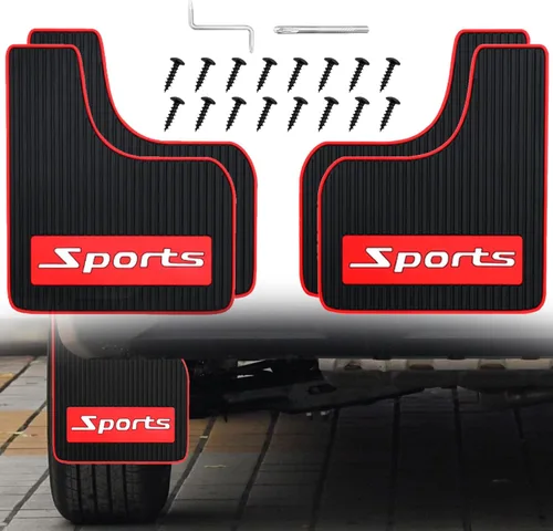 Vista 8 de 4 unidades de guardabarros universal de goma para coche, guardabarros de goma de material suave, protectores contra salpicaduras de goma universal