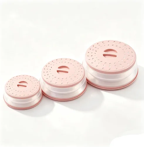 Vista 24 de Cubierta plegable para salpicaduras de microondas, cubierta para platos de microondas con ventilación de vapor, silicona y plástico sin BPA