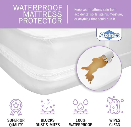 Vista 2 de Abstract Funda de colchón impermeable – Sábana protectora de plástico de vinilo resistente con cremallera, PVC de 3.53 oz/m², calidad duradera