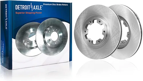 Vista 41 de Detroit Axle - Rotores de freno delantero para Volkswagen Touareg Audi Q7 Porsche Cayenne Rotores de freno de disco perforados y ranurados Reemplazo