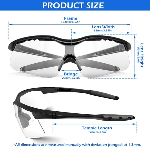 Vista 2 de OXG 12 unidades gafas de seguridad antivaho para hombres, gafas de seguridad ANSI Z87.1 resistentes a impactos y arañazos para la protección