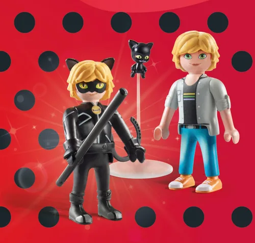 Vista 4 de Playmobil Miraculous: Adrien & Cat Noir