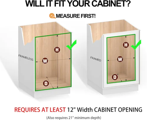 Vista 4 de JOWBOOW Organizador deslizante de gabinete con estantes extraíbles (11" An x 21" Pr), estante deslizante de alta resistencia, estantes deslizantes