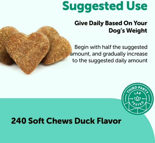 Vista 3 de Micro Ingredients Probióticos para perros, 240 masticables blandos Masticables probióticos diarios para la salud digestiva para perros