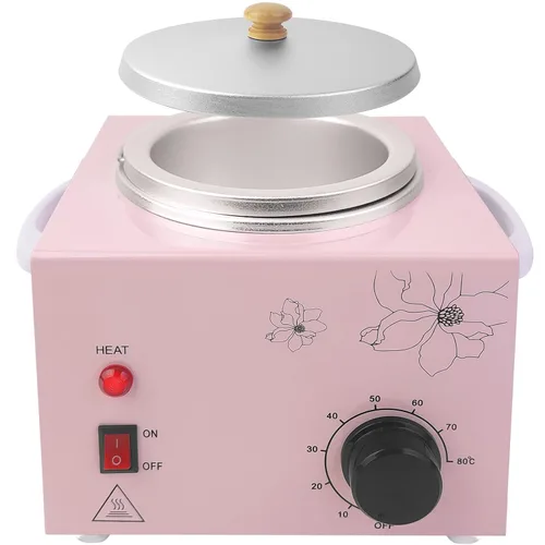 Vista 10 de Calentador de cera portátil para depilación sin dolor, calentador de cera profesional para mujeres y hombres con juego de temperatura ajustable, 40