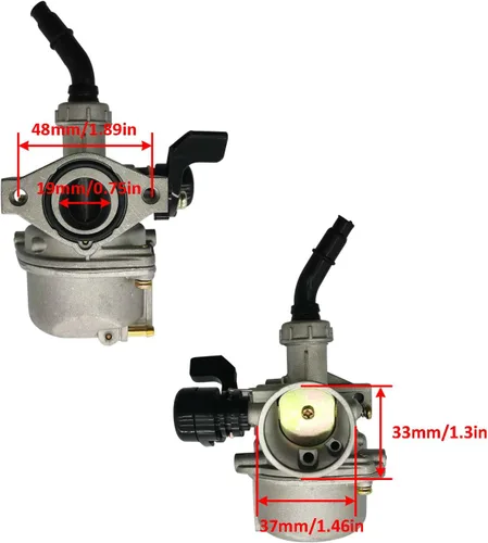 Vista 2 de PZ19 nuevo carburador con filtro de aire de 1.38 pulgadas de repuesto para ATV 50cc 70cc 80cc 90cc 110cc 125cc Dirt Bike Taotao Kazuma SunL Baja