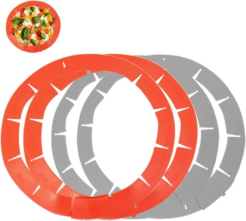 Vista 12 de Protector de corteza de pastel ajustable, herramientas protectoras de borde de pastel, cubierta redonda de silicona para hornear pizza, sin BPA