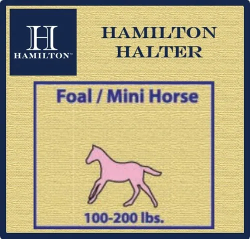 Vista 3 de Hamilton Deluxe - Caballo ajustable, 100-200 libras, color negro Premium Quality 3/4" Triple Ply Nylon, Foal/Mini Horse, Adjustable Chin Strap