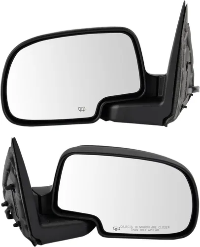 Vista 219 de TRQ Conjunto de 2 piezas de espejo lateral para conductor y pasajero, ajuste eléctrico, sin calefacción, sin memoria, color negro, compatible