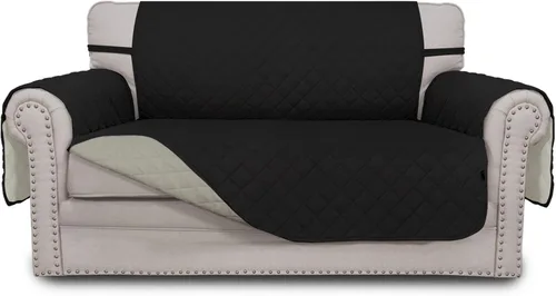 Vista 202 de Easy-Going - Funda reversible para sofá, resistente al agua, con varillas de espuma y correas elásticas, protector de muebles para mascotas y perros