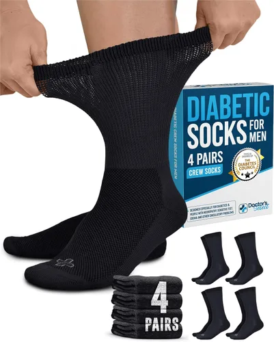 Vista 9 de Doctor's Select Men's Diabetic Socks for Men Size 13-15 - 4 Pairs