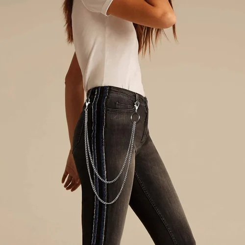 Vista 5 de PHOGARY 3 Pieces Jeans Chains Wallet Chain Pants Chain Pocket Chain Hip Hop Rock Chains Belt Chain Biker Trouser Chain