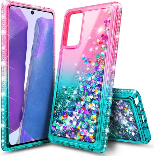 Vista 7 de NZND Funda para Samsung Galaxy A32 5G con protector de pantalla de vidrio templado (cobertura completa), soporte de anillo/correa para la muñeca