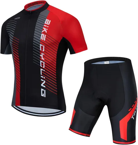 Vista 23 de Ciclismo Jerseys Sets Manga Corta Bicicleta Ropa Trajes Bicicletas Top Hombres MTB Jersey Transpirable Verano Verde Negro 1