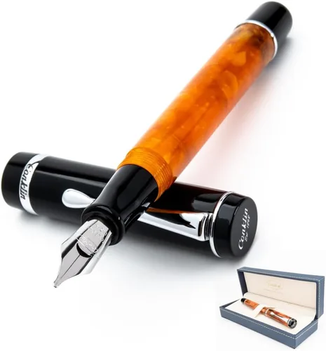 Vista 21 de Conklin Duragraph Pluma estilográfica Abalone Nights - Punta mediana, elegante instrumento de escritura con exquisito acabado de abulón