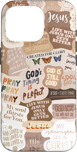Vista 20 de Funda estética para iPhone 17 con frases positivas con versículos bíblicos cristianos