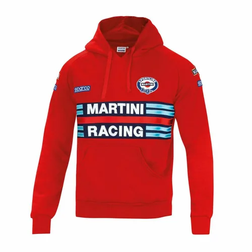 Vista 2 de Sudadera con Capucha Hombre Sparco MARTINI RACING Rojo Talla XL
