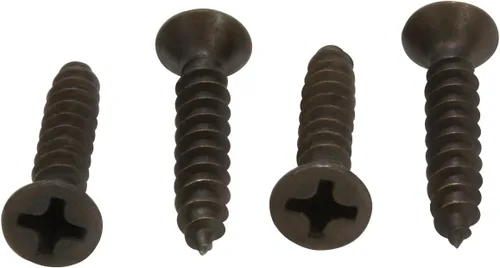 Vista 3 de Bolt Dropper 6 tornillos de madera Phillips de cabeza plana de acero inoxidable recubierto de óxido negro, (25 piezas), 18-8 (304) tornillos