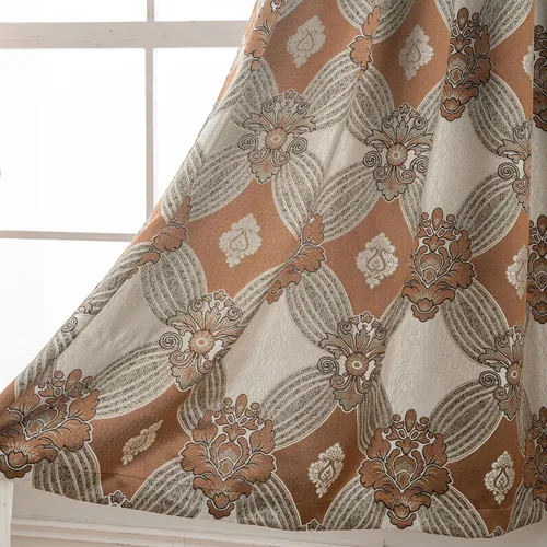 Vista 4 de Petrichor Cortinas Elegantes con Hilos Dorados y Plateados Juego de 2 Paneles - Tratamiento de Ventana de Lujo con Cenefa Adjunta, Respaldo