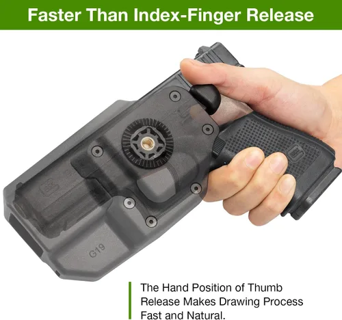 Vista 3 de OWB Holster for Taurus G2C/G3C, PT111/PT140 G2, G3C Toro – Index/Thumb Release, RDS Ready Options, Paddle/Clip/IWB Carry, Adjustable Cant, No