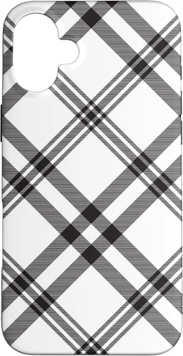 Vista 22 de Funda para iPhone 11 Pro Max a cuadros en blanco y negro
