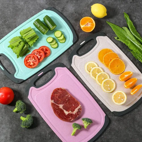 Vista 7 de Juego de tablas de cortar de cocina de 3 piezas, aptas para lavavajillas