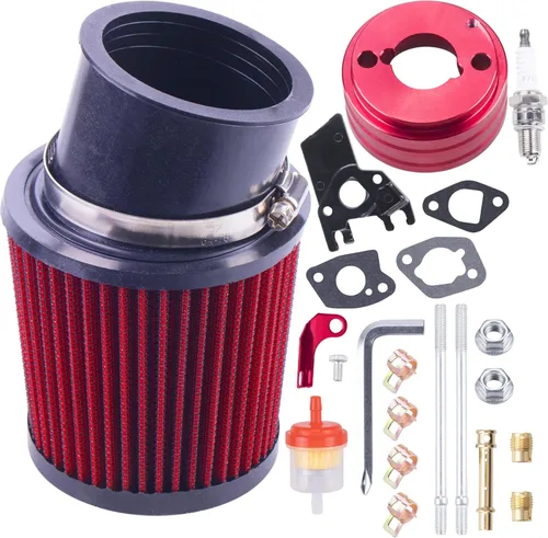 Vista 10 de Kit de Adaptador de Filtro de Aire de Carburador Mejorado de Alto Rendimiento con Bujía de Admisión Compatible con Predator 212cc 6.5 Hp Honda Gx160