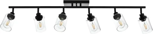 Vista 13 de MELUCEE Kit de Iluminación de Riel de 4 Luces, Luminarias de Latón para Tocador de Baño con Cabezal de Riel Ajustable, Lámpara de Techo Tipo Foco