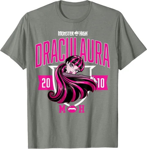 Vista 51 de Monster High -Camiseta Colegiada Draculaura Gris asfalto