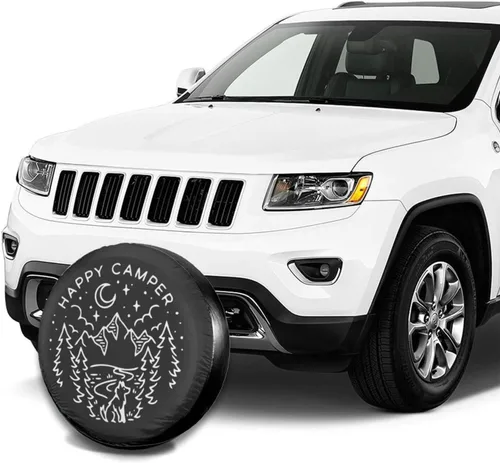 Vista 9 de Cool Cat and UFO Spare Tire Cover Wheel Protectors Dust-Proof Wheel Tire Cover Fit Trailer, Rv, Sand Many Vehicle 14inch