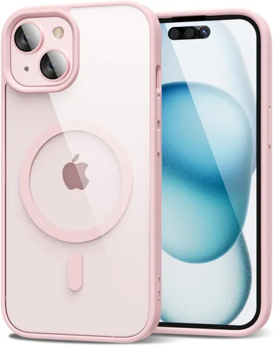 Vista 91 de oakxco Funda magnética transparente compatible con Magsafe, bonita funda delgada y transparente de poliuretano termoplástico no amarillenta, carcasa