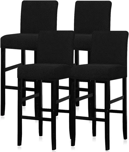 Vista 17 de Lellen - Fundas para taburete de bar de jacquard, fundas para silla de taburete de bar, fundas para silla de bar, fundas para taburete de bar
