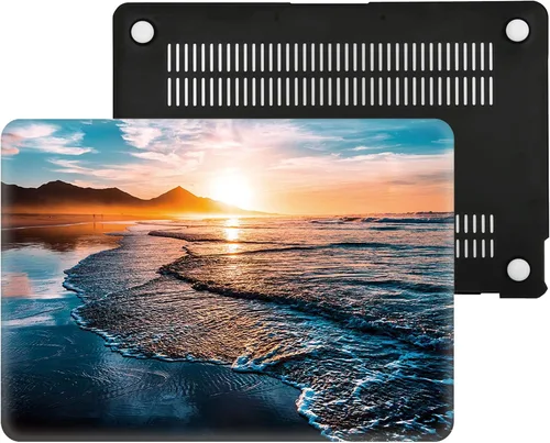 Vista 5 de Funda rígida para MacBook Air de 13 pulgadas 2017 2016 2015 2014 2013 2012 2011 2010 versión A1466/A1369, cubierta rígida de plástico, cubierta