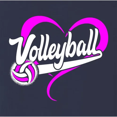 Vista 3 de Go All Out Sudadera con capucha con diseño de corazón de voleibol para hombre y mujer