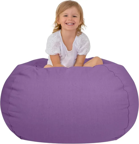 Vista 21 de Aubliss - Silla de almacenamiento para peluches en forma de puf (Estrella Aqua, Mediana (32"))