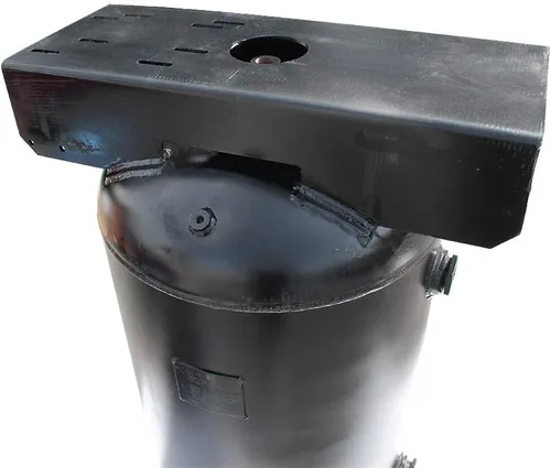 Vista 4 de Tanque de aire vertical industrial del receptor del compresor de aire de 60 galones clasificado para 200 PSI con ASME codificado
