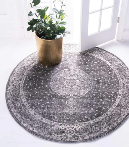 Vista 14 de Unique Loom colección Bromley - Alfombra de área Midnight (rectángulo de 2 x 3 pies 1 pulgada, gris oscuro/gris)